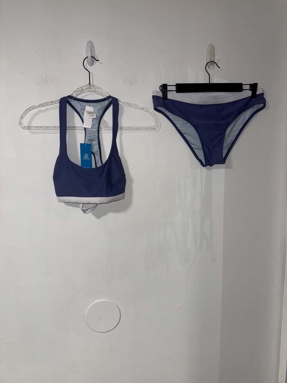 CUPSHE Racerback Bralette Bikini Set with Hipster Bottoms
